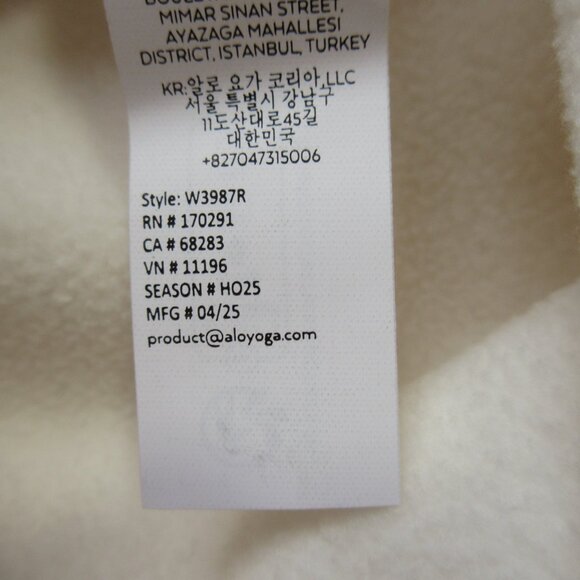 NWT Alo Polar Fleece Hazy Mock Neck Pullover in Ivory Oversized Sweatshirt XS - Picture 3 of 5